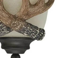 Best Sale Patriot Lighting® Antler 1-Light Black Walnut Indoor Wall Light