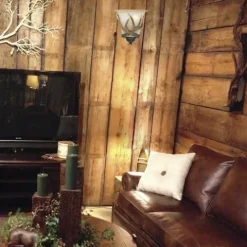 Best Sale Patriot Lighting® Antler 1-Light Black Walnut Indoor Wall Light