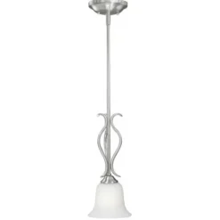 Best Sale Patriot Lighting® Samantha Satin Nickel 1-Light Mini Pendant