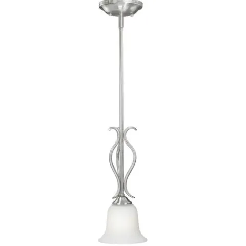 Best Sale Patriot Lighting® Samantha Satin Nickel 1-Light Mini Pendant