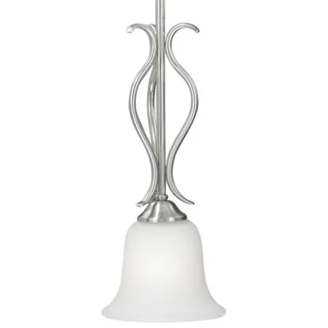 Best Sale Patriot Lighting® Samantha Satin Nickel 1-Light Mini Pendant