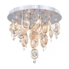 Best Sale Patriot Lighting® Elegant Home Raina Chrome & Copper 4-Light Flush Mount Ceiling Light