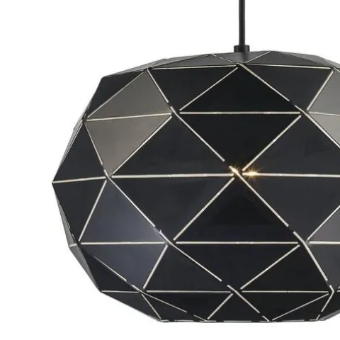 Brand New Patriot Lighting® Geona Black 1-Light Pendant