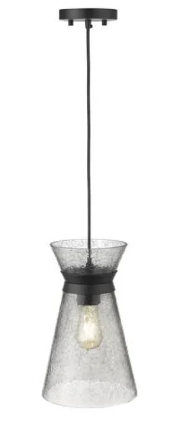 Brand New Patriot Lighting® Abelia Black 1-Light Pendant