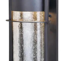 Brand New Patriot Lighting® Dualux® Logan Carbon Bronze Led Outdoor Wall Light