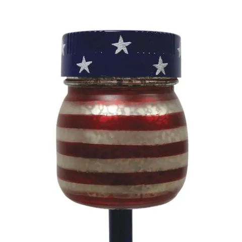 Brand New Patriot Lighting® Solar Integrated Led Patriotic Jar Landscape Light