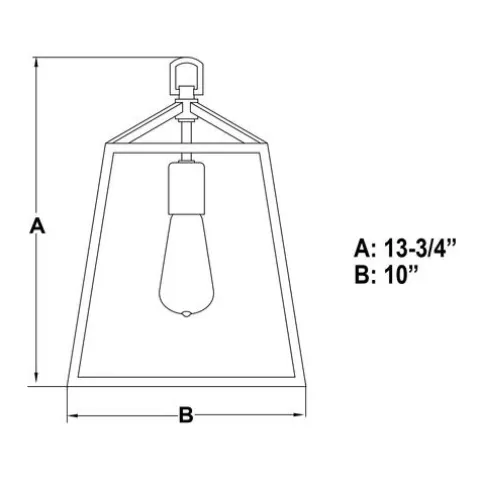 Brand New Patriot Lighting® Hayes Black Mini Pendant