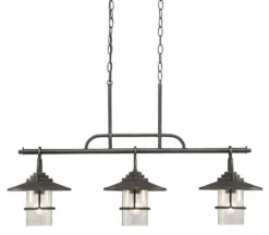 Brand New Patriot Lighting® Elegant Home 3 Light Miner Bronze Island Light