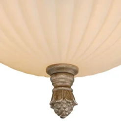 Brand New Patriot Lighting® Avenant French Bronze 3 Light Flush Mount Ceiling Light