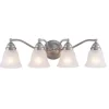 Brand New Patriot Lighting® Standford Brushed Nickel 4 Light Vanity Light