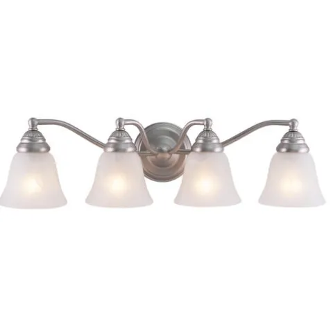 Brand New Patriot Lighting® Standford Brushed Nickel 4 Light Vanity Light