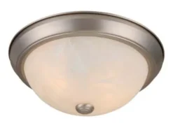 Brand New Patriot Lighting® Brushed Nickel 2-Light Flush Mount Ceiling Light – 2 Pack