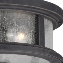 Brand New Patriot Lighting® Cumberland Rust Iron 2-Light Outdoor Flush Mount Light