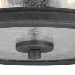 Brand New Patriot Lighting® Cumberland Rust Iron 2-Light Outdoor Flush Mount Light