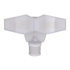 Brand New Patriot Lighting® Dualux White Led Dual Head Motion Sensor Link Outdoor Security Flood Light