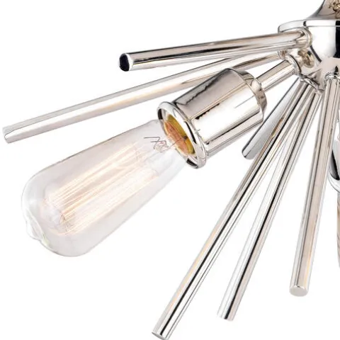 Brand New Patriot Lighting® Estelle Polished Nickel 3 Light Semi-Flush Mount Ceiling Light