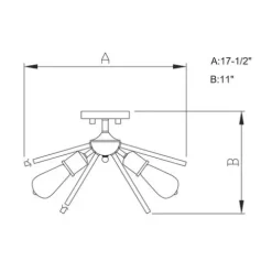 Brand New Patriot Lighting® Estelle Polished Nickel 3 Light Semi-Flush Mount Ceiling Light