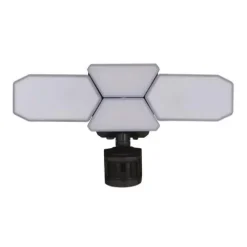 Brand New Patriot Lighting® Dualux Bronze Led 4-Head Motion Sensor Outdoor Security Flood Light