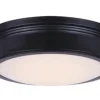 Brand New Patriot Lighting® Otis Matte Black Integrated Led Flush Mount Ceiling Light
