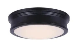 Brand New Patriot Lighting® Otis Matte Black Integrated Led Flush Mount Ceiling Light