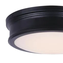 Brand New Patriot Lighting® Otis Matte Black Integrated Led Flush Mount Ceiling Light