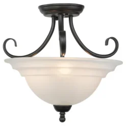 Brand New Patriot Lighting® Babylon Oil Burnished Bronze Semi-Flush Mount Ceiling Light