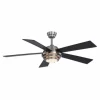 Brand New Patriot Lighting™ Kyoto 52″ Brushed Nickel Indoor Integrated Led Ceiling Fan