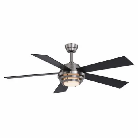 Brand New Patriot Lighting™ Kyoto 52″ Brushed Nickel Indoor Integrated Led Ceiling Fan