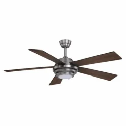 Brand New Patriot Lighting™ Kyoto 52″ Brushed Nickel Indoor Integrated Led Ceiling Fan