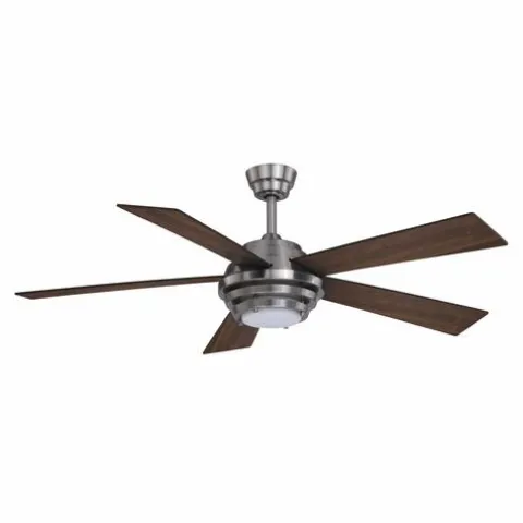 Brand New Patriot Lighting™ Kyoto 52″ Brushed Nickel Indoor Integrated Led Ceiling Fan