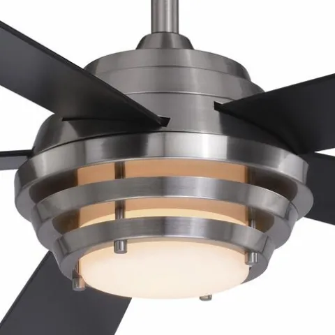 Brand New Patriot Lighting™ Kyoto 52″ Brushed Nickel Indoor Integrated Led Ceiling Fan