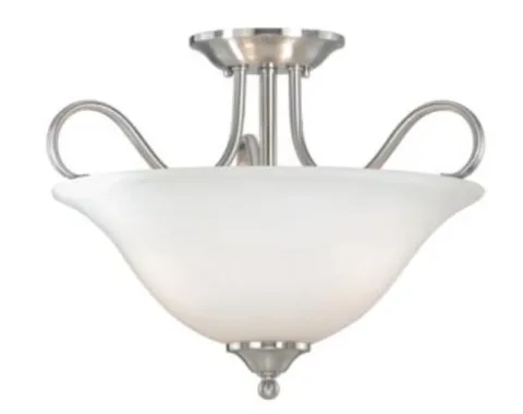 Brand New Patriot Lighting® Samantha Satin Nickel 3-Light Semi-Flush Mount Ceiling Light