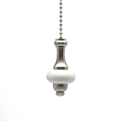 Brand New Patriot Lighting® Brushed Chrome With White Pull Chain