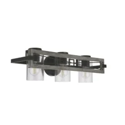 Brand New Patriot Lighting® Lizzie Matte Black 3-Light Vanity Light