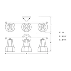 Brand New Patriot Lighting® Clybourn Oil Rubbed Bronze 3 Light Vanity Light