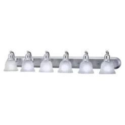 Brand New Patriot Lighting® Lasalle Brushed Nickel 6 Light Vanity Light