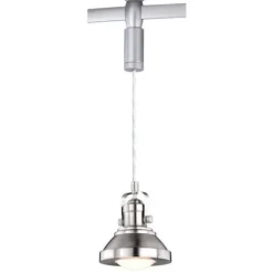 Budget Patriot Lighting® Adam Nickel 1-Light Led Track Lighting Pendant