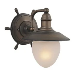 Budget Patriot Lighting® Anchors Antique Red 1-Light Vanity Light