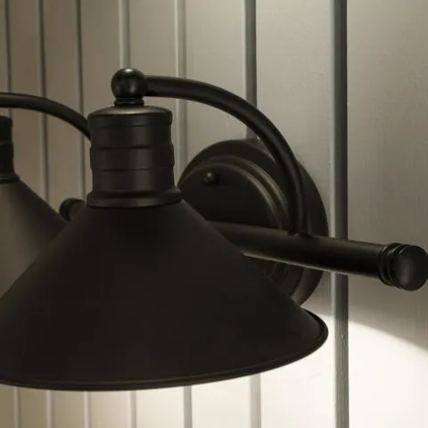 Budget Patriot Lighting® Akron Oil Rubbed Bronze 2 Light Vanity Light