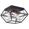 Budget Patriot Lighting® Bartlett Oil Rubbed Bronze 3 Light Flush Mount Ceiling Light