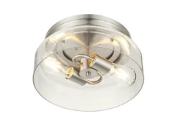 Budget Patriot Lighting® Belen Brushed Nickel 2-Light Flush Mount Ceiling Light