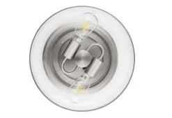 Budget Patriot Lighting® Belen Brushed Nickel 2-Light Flush Mount Ceiling Light