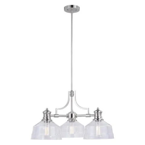 Budget Patriot Lighting® Beloit Satin Nickel 3 Light Chandelier