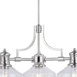 Budget Patriot Lighting® Beloit Satin Nickel 3 Light Chandelier