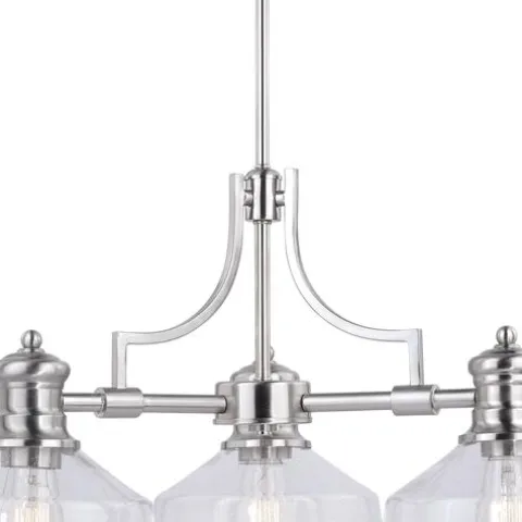 Budget Patriot Lighting® Beloit Satin Nickel 3 Light Chandelier