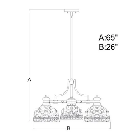 Budget Patriot Lighting® Beloit Satin Nickel 3 Light Chandelier