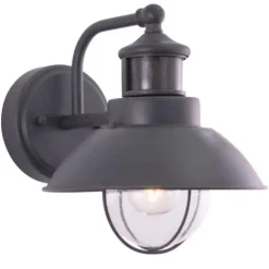 Budget Patriot Lighting® Dualux® Harwich Textured Gray Outdoor Wall Light
