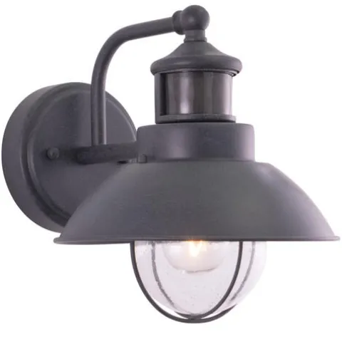 Budget Patriot Lighting® Dualux® Harwich Textured Gray Outdoor Wall Light