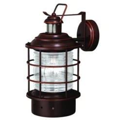 Budget Patriot Lighting® Dualux Bainbridge Burnished Bronze Motion Sensor Outdoor Wall Light