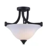 Budget Patriot Lighting® Dee Rubbed Antique Bronze 2-Light Semi-Flush Mount Ceiling Light